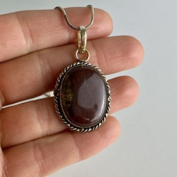 Vintage Chain with  Pendant Carnelian