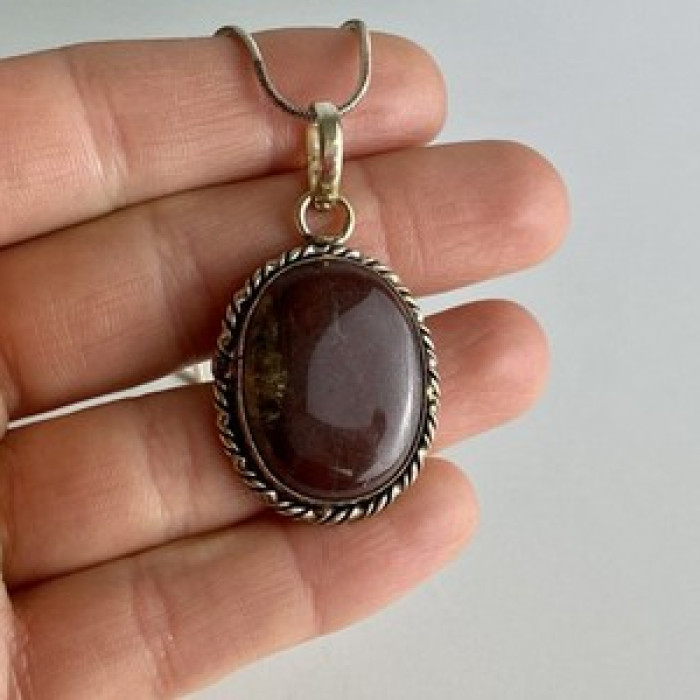 Vintage Chain with  Pendant Carnelian