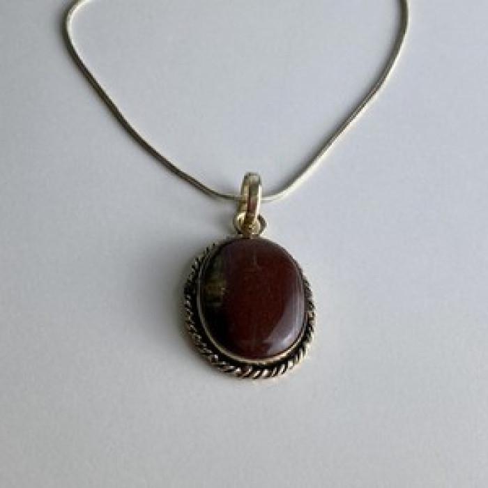 Vintage Chain with  Pendant Carnelian