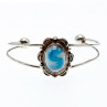 Vintage 925 Sterling Silver Agate Bracelet