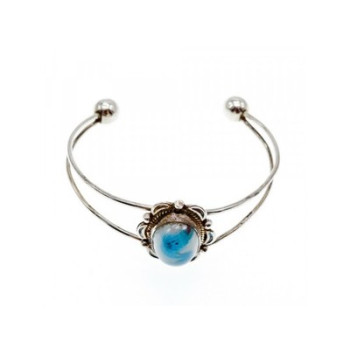 Vintage 925 Sterling Silver Agate Bracelet