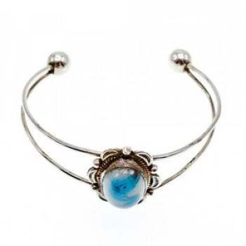 Vintage 925 Sterling Silver Agate Bracelet