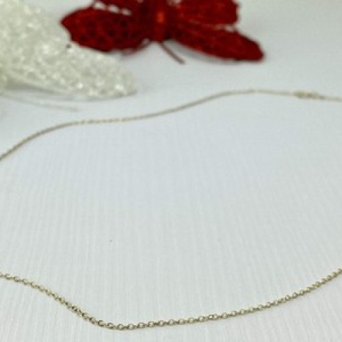 925 Sterling Silver Gold Plated Chain Italy 18.5 in
