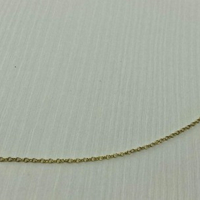 925 Sterling Silver Gold Plated Chain Italy 18.5 in
