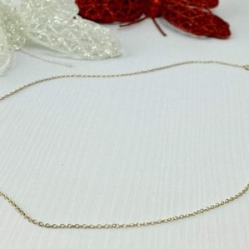 925 Sterling Silver Gold Plated Chain Italy 18.5 in