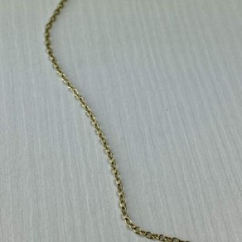 925 Sterling Silver Gold Plated Chain Italy 18.5 in