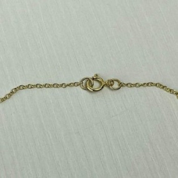 925 Sterling Silver Gold Plated Chain Italy 18.5 in