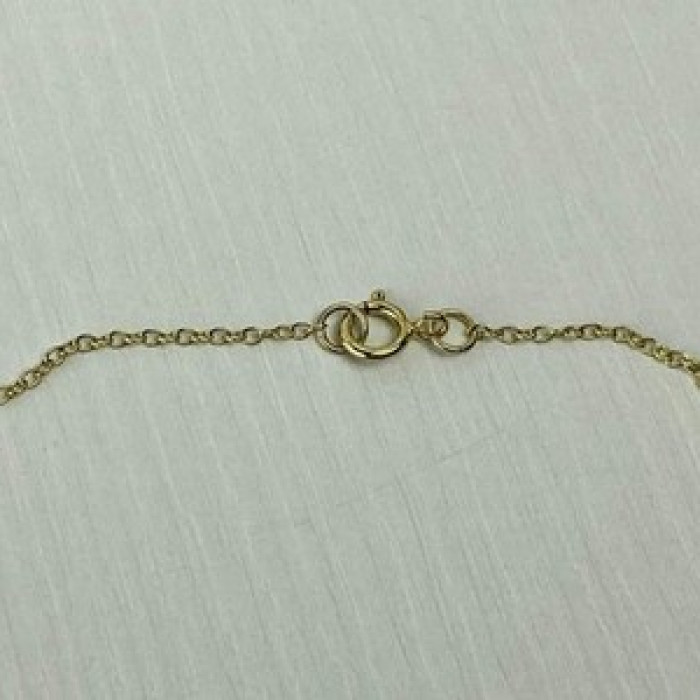 925 Sterling Silver Gold Plated Chain Italy 18.5 in
