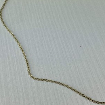 925 Sterling Silver Gold Plated Chain Italy 18.5 in