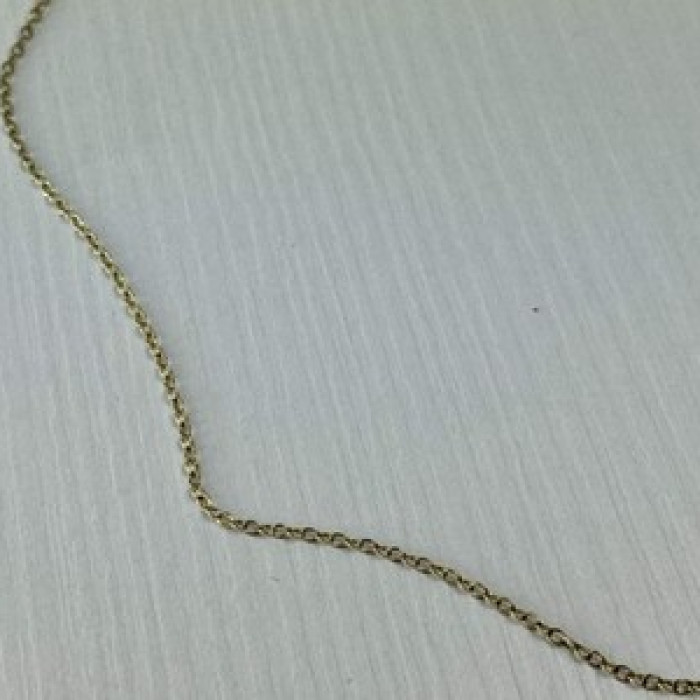925 Sterling Silver Gold Plated Chain Italy 18.5 in