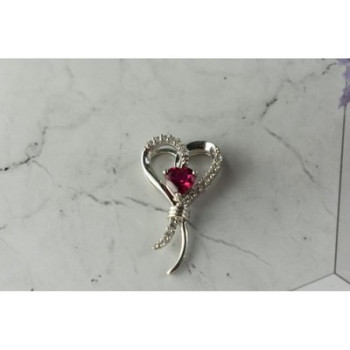 925 Sterling Silver Pink Sapphire & Colorless Quartz Pendant