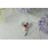 925 Sterling Silver Pink Sapphire & Colorless Quartz Pendant