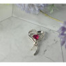 925 Sterling Silver Pink Sapphire & Colorless Quartz Pendant