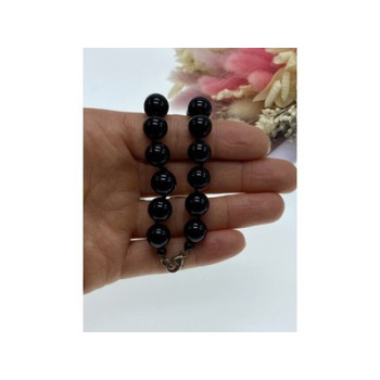 Vintage 925 Sterling Silver Black Jade and Marcasites Necklace