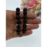 Vintage 925 Sterling Silver Black Jade and Marcasites Necklace