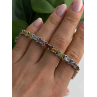 925 Sterling Silver Amethyst Citrine Garnet Topaz Peridot Bracelet 7.5