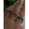 925 Sterling Silver Amethyst Citrine Garnet Topaz Peridot Bracelet 7.5