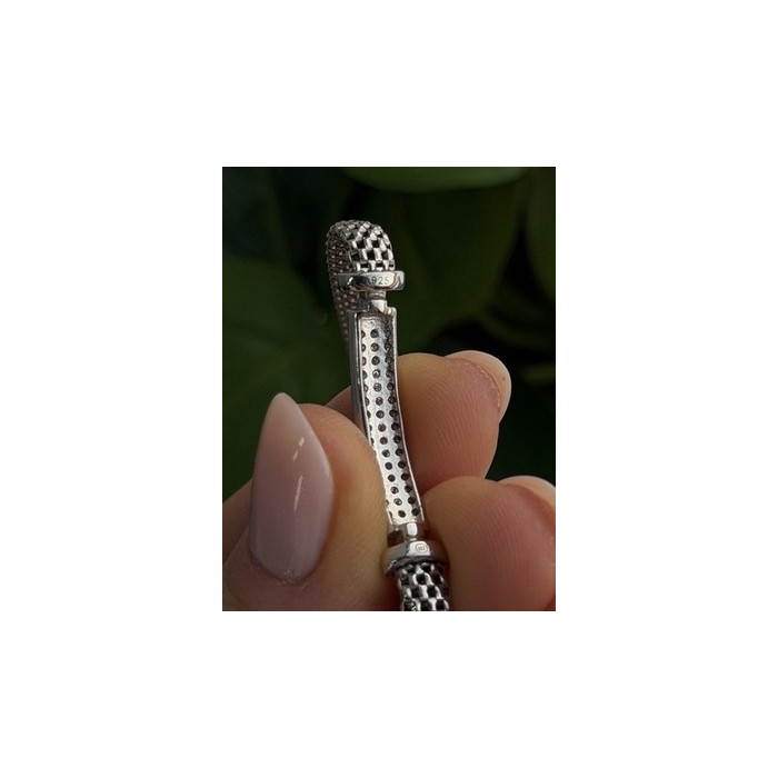 Italy Elegant 925 Sterling Silver White Colorless Topaz Bracelet 7