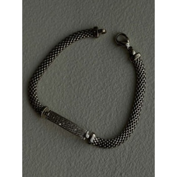 Italy Elegant 925 Sterling Silver White Colorless Topaz Bracelet 7