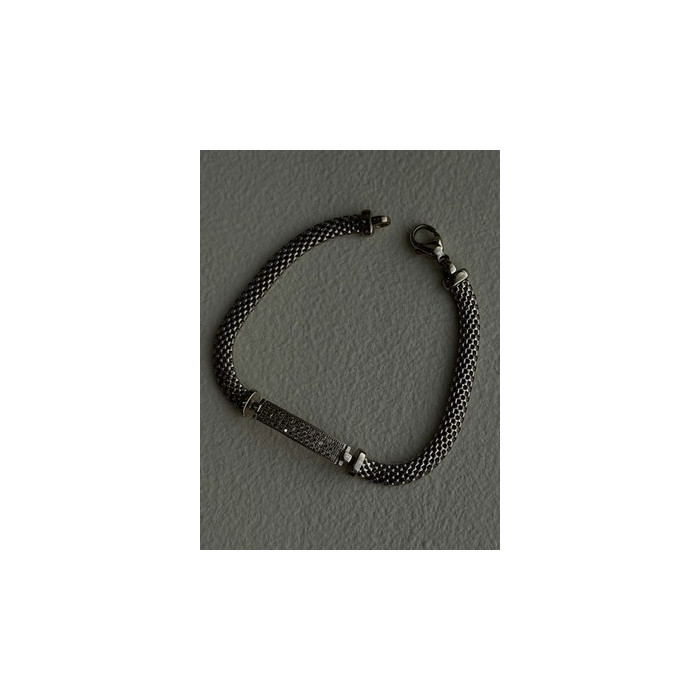 Italy Elegant 925 Sterling Silver White Colorless Topaz Bracelet 7