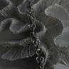 925 Sterling Silver Black & White Diamonds Heart Bracelet 7.5
