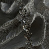 925 Sterling Silver Black & White Diamonds Heart Bracelet 7.5
