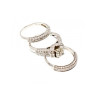 14K WHITE GOLD DIAMONDS EXCLUSIVE TRIPLE RING SIZE 7.25