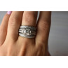 14K WHITE GOLD DIAMONDS EXCLUSIVE TRIPLE RING SIZE 7.25