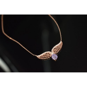 925 Sterling Silver Gold Plated CZ Necklace Turkey