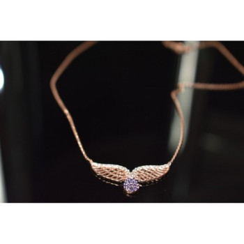 925 Sterling Silver Gold Plated CZ Necklace Turkey
