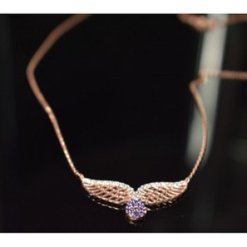 925 Sterling Silver Gold Plated CZ Necklace Turkey