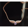 925 Sterling Silver Gold Plated CZ Necklace Turkey