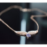 925 Sterling Silver Gold Plated CZ Necklace Turkey