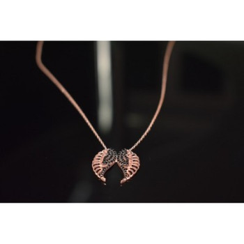 925 Sterling Silver Gold Plated Black CZ 