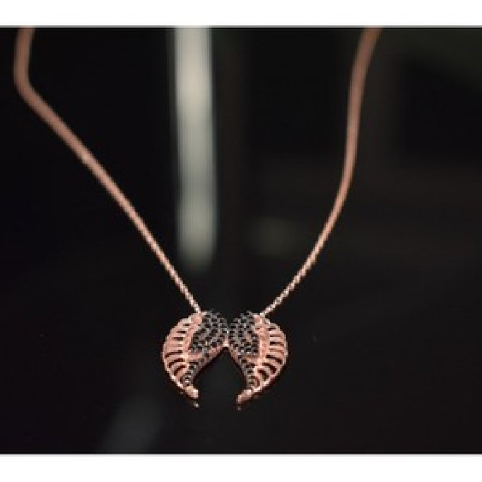 925 Sterling Silver Gold Plated Black CZ 