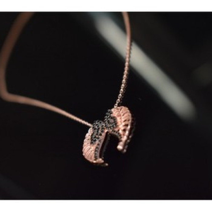 925 Sterling Silver Gold Plated Black CZ 