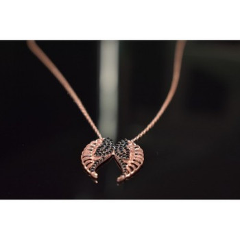 925 Sterling Silver Gold Plated Black CZ 