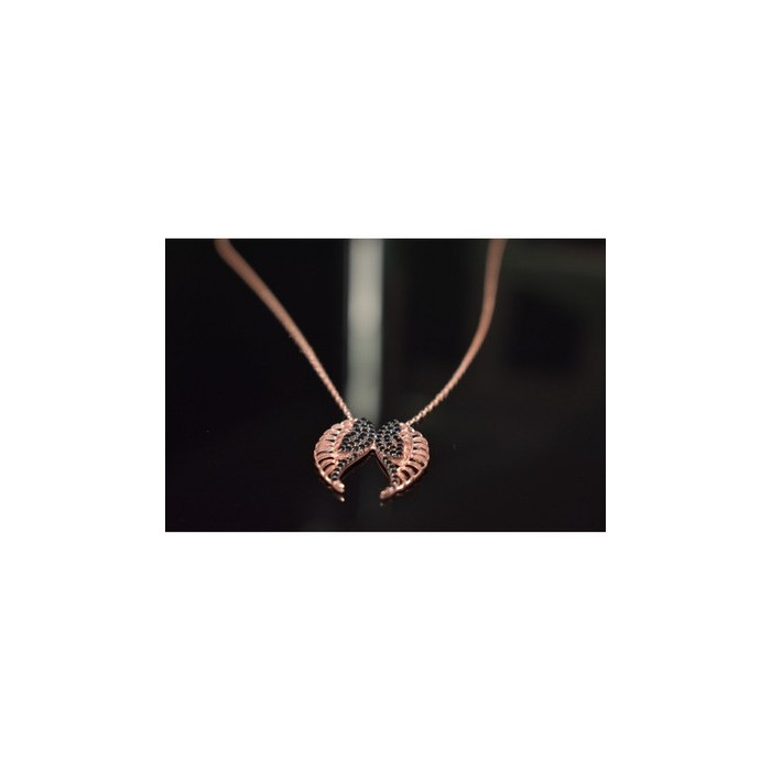 925 Sterling Silver Gold Plated Black CZ 