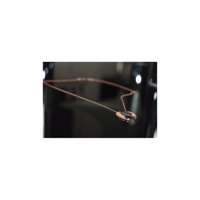 925 Sterling Silver Gold Plated Black CZ 