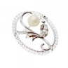925 Sterling Silver Pearl and CZ 