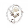 925 Sterling Silver Pearl and CZ 