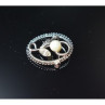 925 Sterling Silver Pearl and CZ 