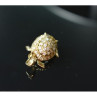925 Sterling Silver Gold Plated CZ 