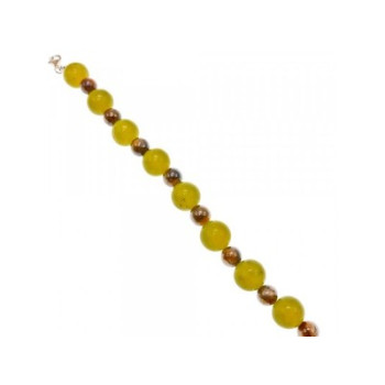 Beautiful Bracelet with Agate & Sterling Silver Clasp 