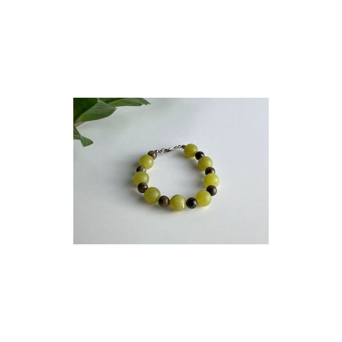 Beautiful Bracelet with Agate & Sterling Silver Clasp 