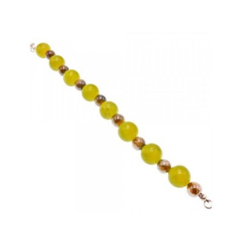 Beautiful Bracelet with Agate & Sterling Silver Clasp 