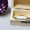 925 Sterling Silver Gold Plated Pink Topaz 