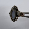 Vintage 925 Sterling Silver Mother Of Pearl Ring Size 5.5