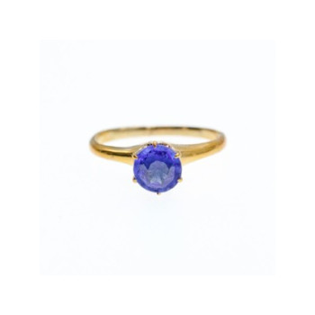 10K YELLOW GOLD TANZANITE RING SIZE 5.5