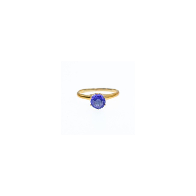 10K YELLOW GOLD TANZANITE RING SIZE 5.5